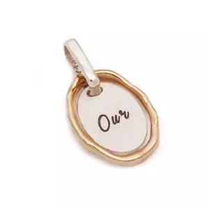 [비앤비골드] 14K Our 무광 타원 이중 펜던트 JNP39014