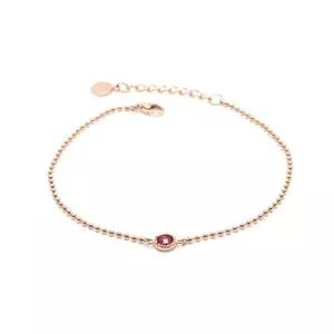 [비앤비골드] 14K 가넷 볼볼 체인 팔찌 NPB24277