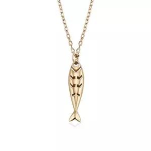 [비앤비골드] 14K V펀칭 물고기 체인 목걸이 DMN37914