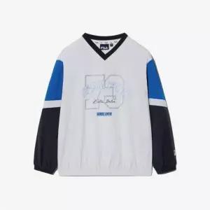 [보리보리/휠라 키즈]블록코어 우븐 맨투맨 (FK2WTH1502M_WHI)