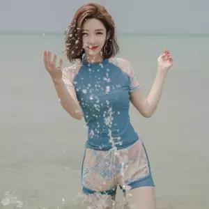 여성 래쉬가드 반팔 상하의 수영복 빅 휴양지룩 바캉스룩