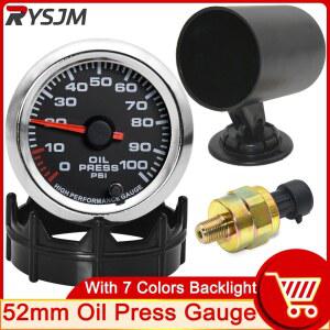 HD 자동 오일 압력 측정기 52MM 게이지 프레스 PSI 100