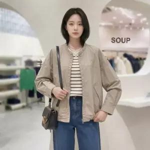 [롯데백화점]SOUP 노카라  프릴여성점퍼  SC4UJ90