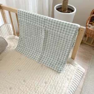 제이앤제나 신생아 거즈 블랭킷 이불 빅체크 민트