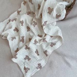 제이앤제나 아기 거즈 블랭킷 애착이불 휴대용 다용도