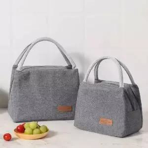 [콩심팥심]손잡이 보온보냉백 도시락가방 무지 심플 런치백