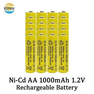 AA Ni-cd 배터리 1.2V 충전식 1000mAh 시계 마우스 전기 장난감 리모콘 Cd 사용됨