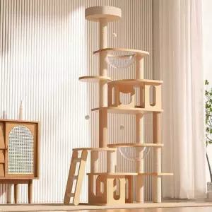 고양이 대형 캣타워 놀이터 등반 프레임 나무 원목