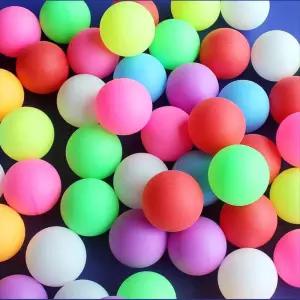 색깔 무지 놀이 교육 연습용 탁구공(랜덤)x40개 시합용 로또추천 경량