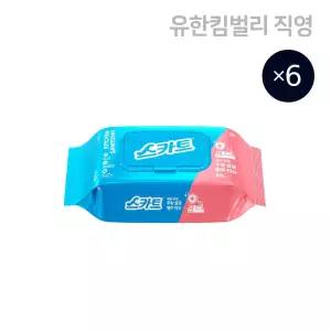 [신제품] 스카트 주방살균 행주티슈 80매, 6개