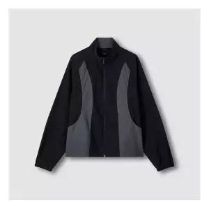 [JAJU/자주] 여 사각사각 배색 점퍼블랙 1111480