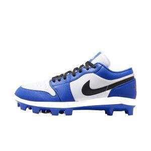 조던 1 레트로 MCS 로우 남자 야구 클리츠 (CJ8524-411, 게임 로얄 / 화이트 블랙) 사이즈 14