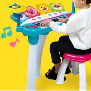 흥많은아이 디제잉 반짝반짝 핑크퐁 드럼피아노 유아 돌선물 교육완구 리듬감발달
