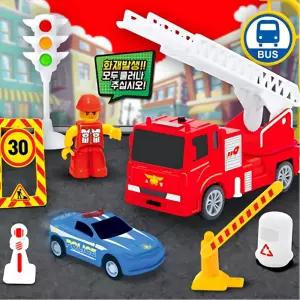 화재진압 놀이 풀백 사다리소방차 세트 조카선물 3세여아 5세반 어린이장난감