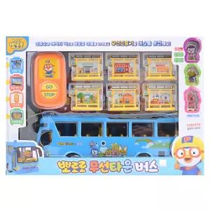 정류장놀이 도어오픈 리모컨조종 뽀로로버스 캐릭터장난감 미니자동차 간단조작 18개월