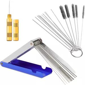 PACLVIO 카뷰레터 청소 키트 프리미엄 토치 팁 클리너 카본 더트 제트 제거 스테인리스 스틸 13 와이어