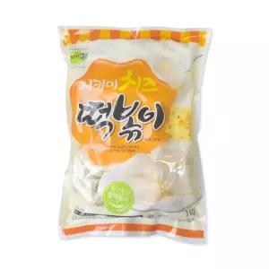 지키미 치즈 떡사리 1kg 쌀떡 떡볶이떡 마라탕 재료