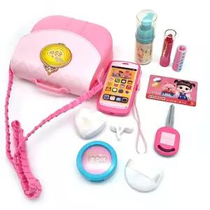 5세여아 8종소품 화장품 핑크핸드백 꾸미기가방 여자아이 생일선물 역할놀이