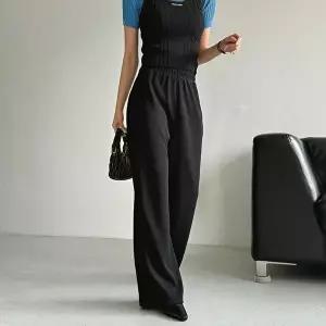 [옷자락]여자 골지 부츠컷 쫀쫀스판 밴딩 빅사이즈 롱 바지