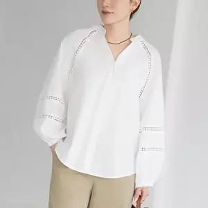 [마담4060]엄마옷 마담4060 셔츠 여성 데일리 [모던베이직]나나펀칭차이나 -YBL2603028-