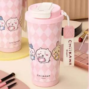 깜도리1  캐릭터 디자인 텀블러 520ml 스텐 보온 보냉 물컵 휴대용 소품