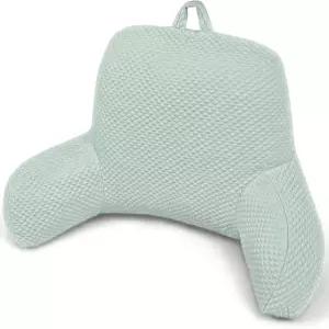 xffzroom 독서 베개 누운 침대용 실크 등받이 팔이 달린 대형 침대 받침대 소파와 의자용 녹색