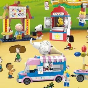 깜도리4  스위트 아이스크림 밴 블록 시리즈 캐릭터 조립 장난감 수집용 모형 토이