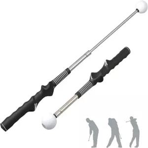 클릭 사운드 템포 및 리듬을 위한 오른손용 골프 그립 트레이너 치핑 타격을 워밍업 스윙 스틱 남성용