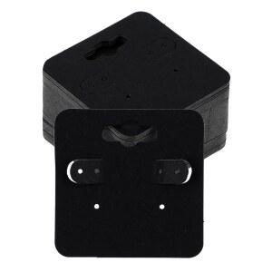 귀걸이 카드 100개 디스플레이 빈 홀더, 6홀 골판지 보석 포장 판매용 (블랙)