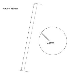 5조각 스테인레스 스틸 라운드 바 미세 막대 직경 0.8 ~ 4.5mm 길이 330mm/500mm 부식 방지