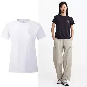 [블랙야크](김해점)여성 레저 등산 티셔츠 여성 플라워 그래픽 반팔티 1BYRTMU508