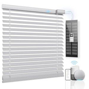 스마트 전동 전기 블라인드 호환 화이트 무선 리모컨 너비 윈도우 태양열 창문 자동 라이트