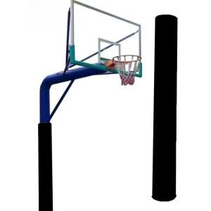 6피트 농구 후프 패딩 - 내구성 있는 실내/외 폴 커버, 카포트용 블랙 충돌 방지(다이아 4.5인치, 0.37피트) 안전성 및 성능 향상