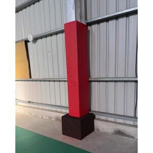 6피트 높이의 농구화를 위한 프리미엄 랩 어라운드 폴 패딩 - 야외 카포트 안전 패드, 3-9인치 기둥 보호, 내구성 있는 빨간색 8인치 x8