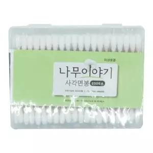 [에스에스62]나무이야기 종이 나무스틱사각면봉200EA7604