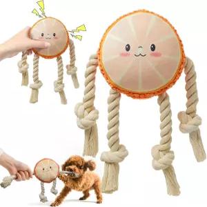 펫플레이타임 삐걱거리는 개 장난감 로프 장난감으로 바쁜 시간을 보낼 수 있습니다 - 지루함을 위한