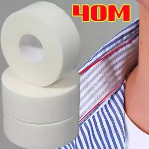 8/40M 일회용 자체 접착 칼라 스티커 여성 남성 모자 셔츠 넥 라이너 패드 투명 테이프 흡수성 땀 제거