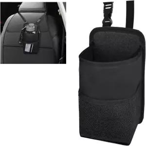 2-in-1 대형 컵 홀더 80온스 다기능 카시트 사이드 정리함 걸이식 물병 가방 휴대폰 및 음료용 메쉬 포켓이