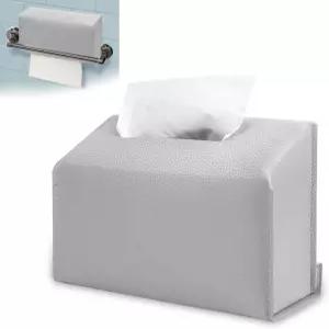 스타일리시한 티슈 박스 커버 홀더는 크리넥스 일회용 종이 핸드 타월 가죽 벽걸이 디스펜서와 호환되어