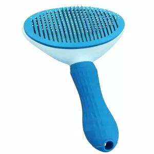 털갈이를 위한 셀프 클리닝 펫 브러시 원터치 릴리스 개 및 고양이 그루밍 길고 짧은 털 반려동물을 마사지