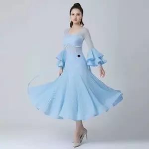 왈츠복 왈츠드레스 치마 여성 댄스 대회 블랙 룸바