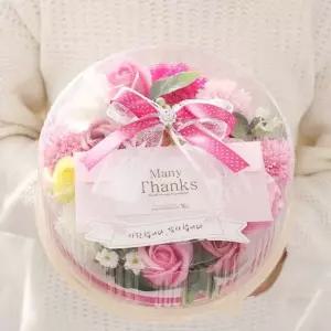 어버이날 카네이션원형케익 핑크 카네이션 반전케이크