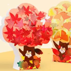 4인용 단풍나무 꾸미기키트 2종세트 저학년 가을 계절학습 색칠공부 인터리어소품 DIY