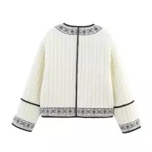 무천도사 여성 여성용 춘추 재킷 테일러드 코트 오픈 자수 KKE1