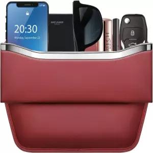 홀드시 카시트 갭 필러 정리함 - 가죽 콘솔 사이드 포켓 시트 보관함 자동차 SUV 트럭을 위한