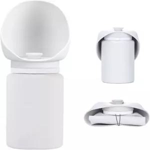 실리콘 휴대용 반려견 물병 550ml/ 19OZ 누수 방지 반려동물 여행용 정수기 접이식 병 포함 야외 하이킹