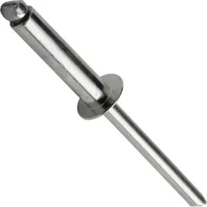 파스테니어 팝 리벳 - 5/32 x 1/2 (50개) 헤비 듀티 오픈 엔드 스테인리스 스틸 돔 헤드 블라인드 내식성