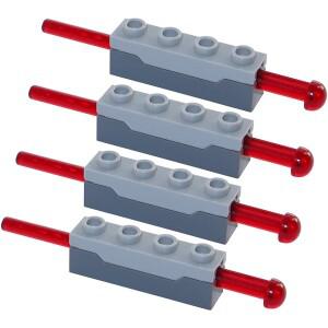 MOC 빌딩 블록 기술 발사기 총알 15301 15400 57028 스프링 이미 터 슈터 슈팅 장난감 벽돌