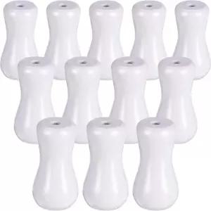 Boao 화이트 블라인드 풀 코드 노브 6개 1.26인치 x 0.75인치 우드 태슬 창문 블라인드용 나무 커튼 공예용