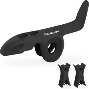 연습용 랜밍 바이올린 활 홀더 ？ 초보자를 위한 실리콘 손 자세 교정 논슬립 교육 도구 스토퍼 블랙 2개로